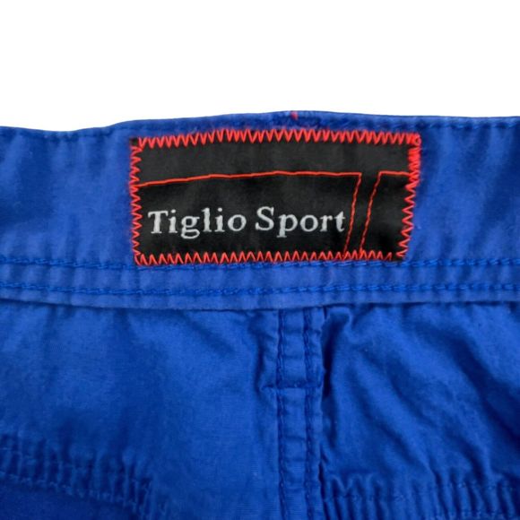 Tiglio Sport Chino Jeans Pants Monaco Style Blue Straight Leg Men's Size 34x30 - Picture 7 of 16